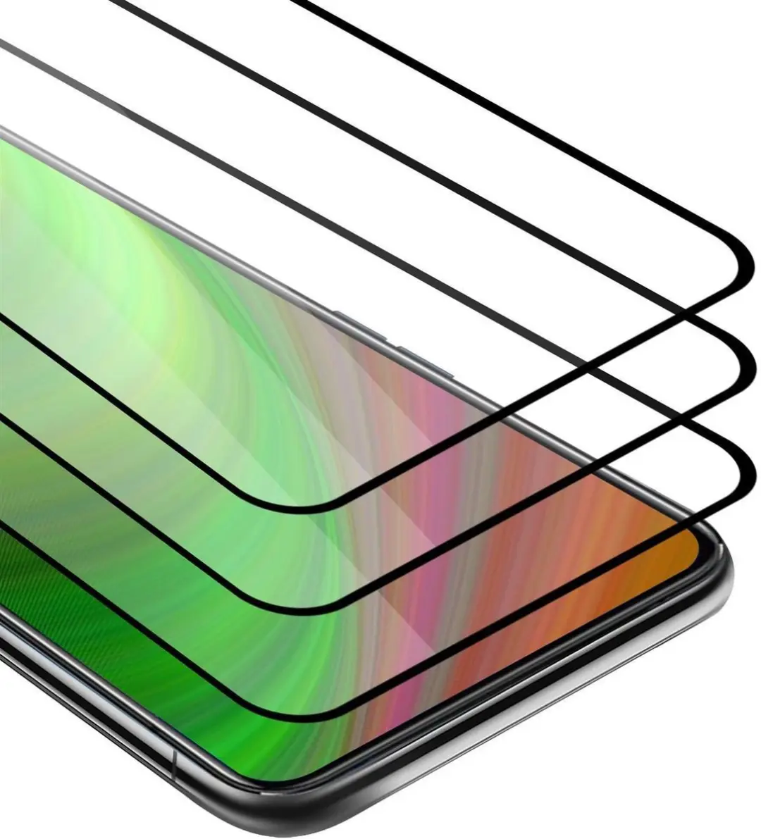 Cadorabo 3x Screenprotector geschikt voor Oppo Reno2 Z Volledig scherm pantserfo