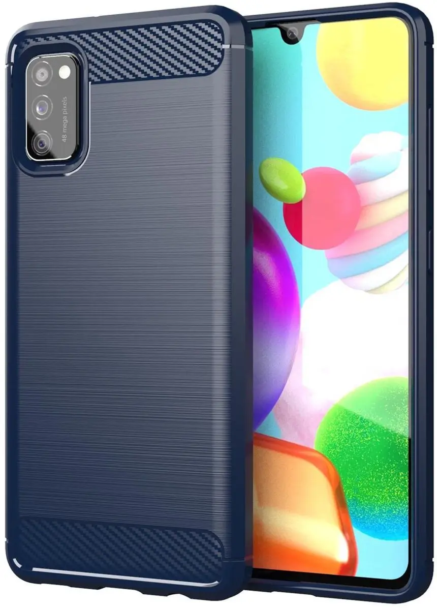 Cadorabo Hoesje geschikt voor Samsung Galaxy A41 in BRUSHED BLAUW