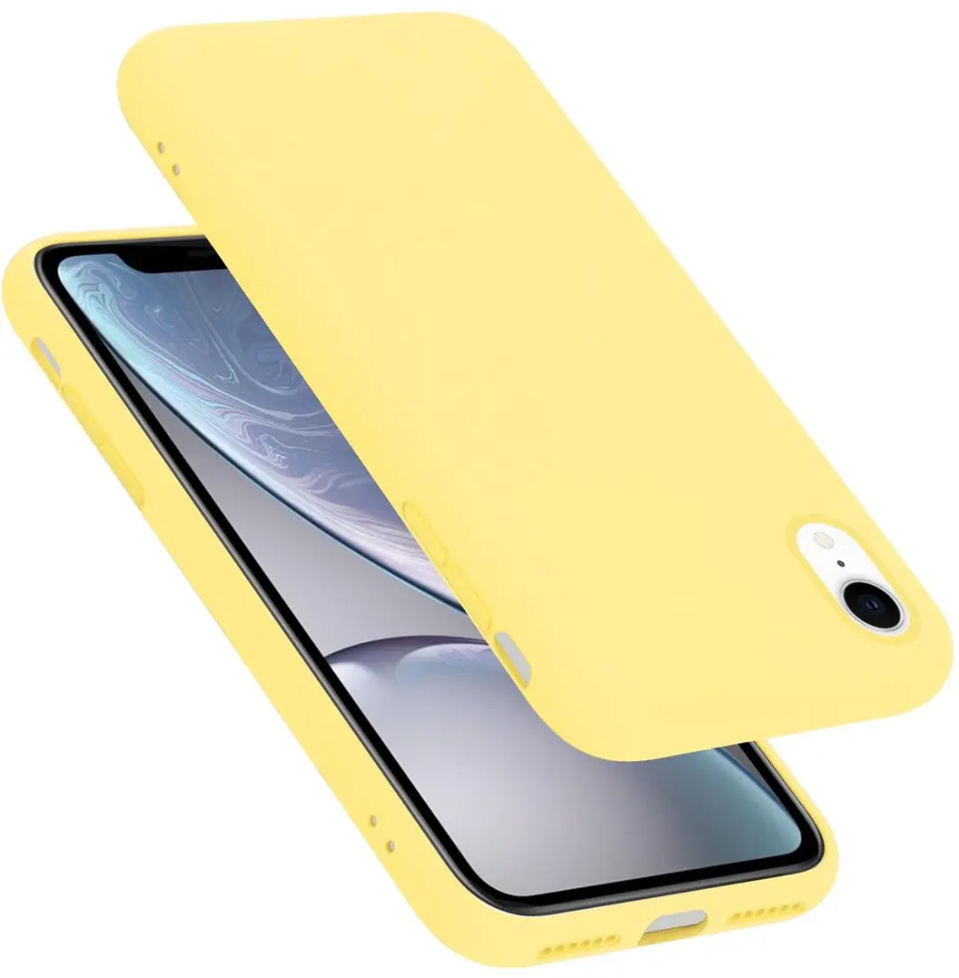 Cadorabo Hoesje geschikt voor Apple iPhone XR in LIQUID GEEL