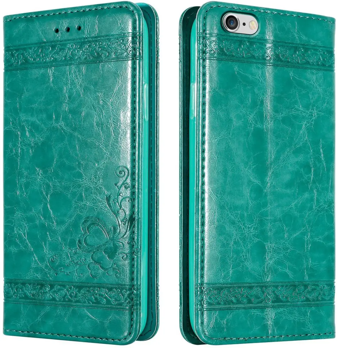 Cadorabo Hoesje geschikt voor Apple iPhone 6 PLUS / 6S PLUS in TURKOOIS met orna