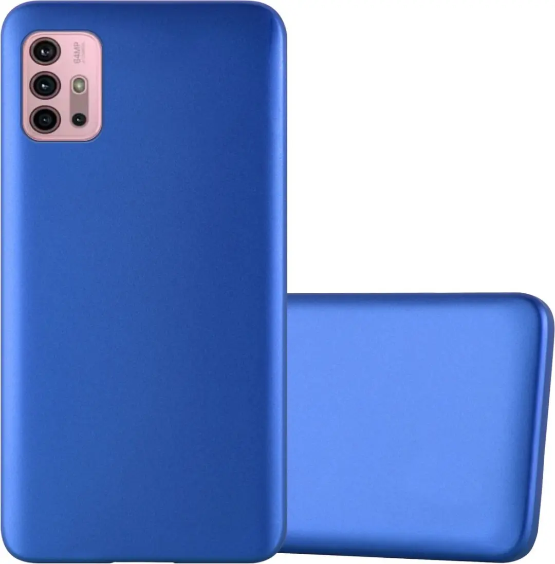 Cadorabo Hoesje geschikt voor Motorola MOTO G10 / G30 in METAAL BLAUW