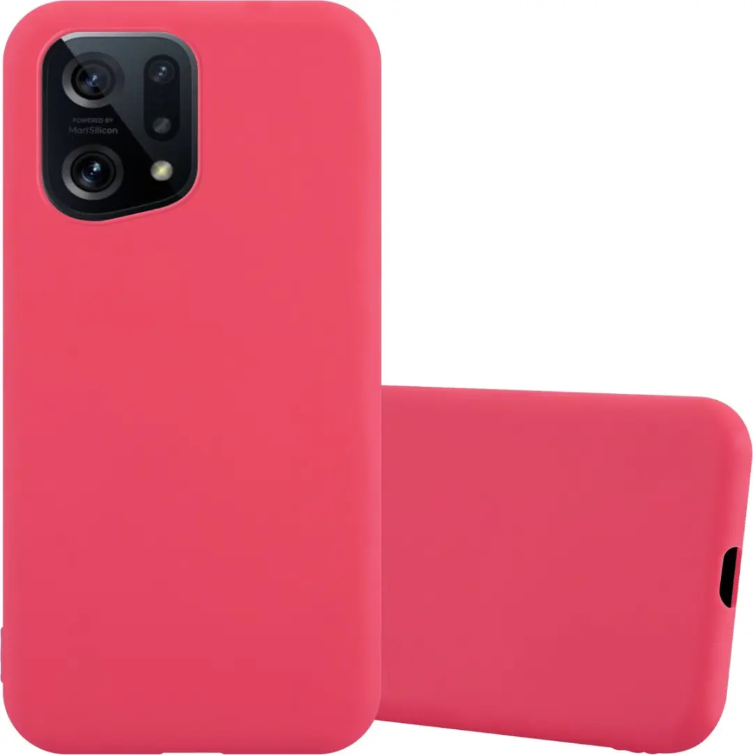Cadorabo Hoesje geschikt voor Oppo FIND X5 in CANDY ROOD