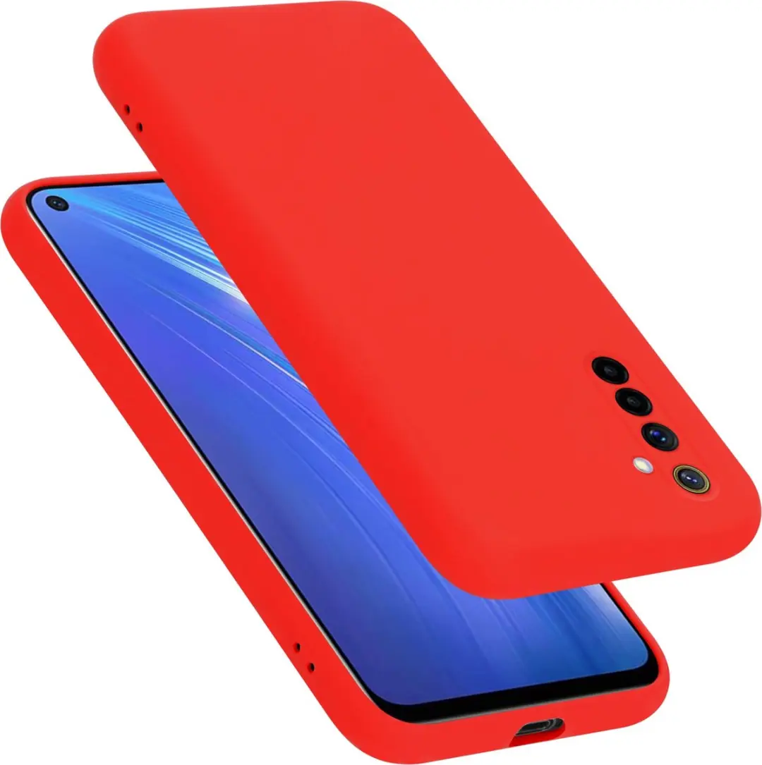Cadorabo Hoesje geschikt voor Realme 6 4G / 6s in LIQUID ROOD