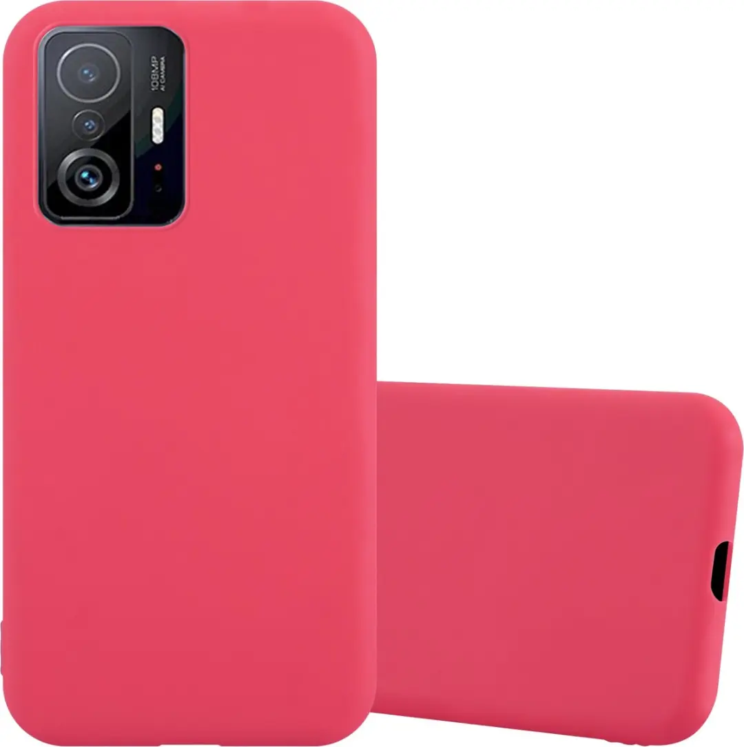 Cadorabo Hoesje geschikt voor Xiaomi 11T / 11T PRO in CANDY ROOD
