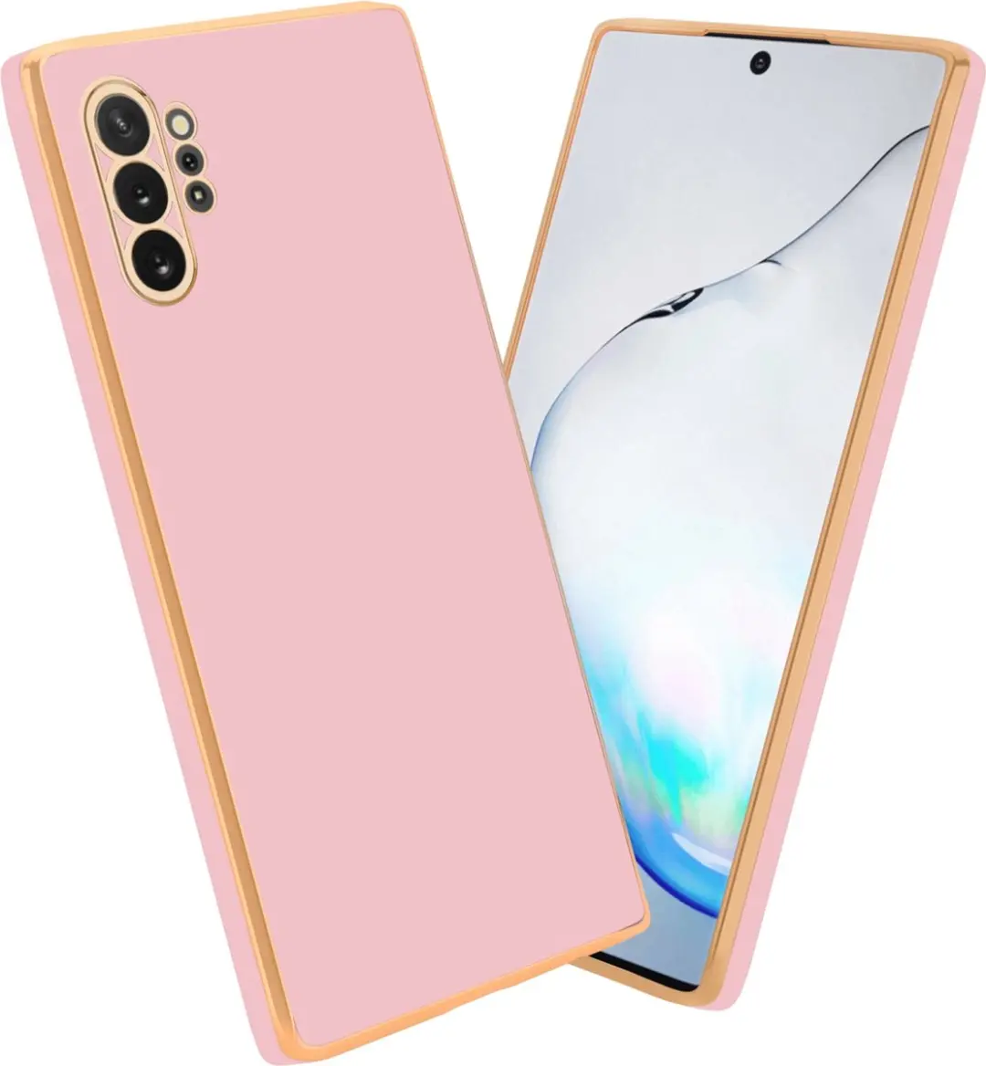 Cadorabo Hoesje geschikt voor Samsung Galaxy NOTE 10 PLUS in Glossy Roze