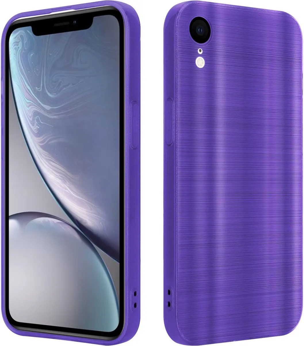 Cadorabo Hoesje geschikt voor Apple iPhone XR in Brushed Paars
