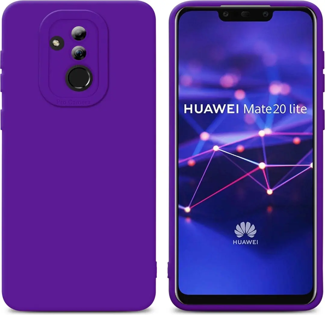 Cadorabo Hoesje geschikt voor Huawei MATE 20 LITE in FLUID DONKER PAARS