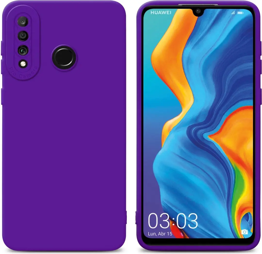 Cadorabo Hoesje geschikt voor Huawei P30 LITE in FLUID DONKER PAARS