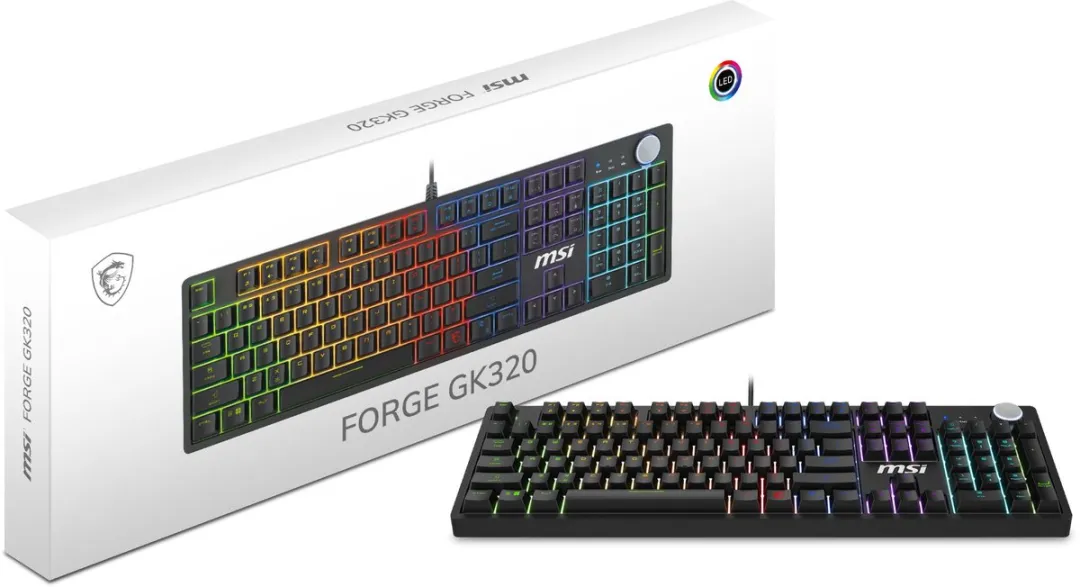 MSI FORGE GK320 Gaming Toetsenbord - Mechanische RED Switches - RGB