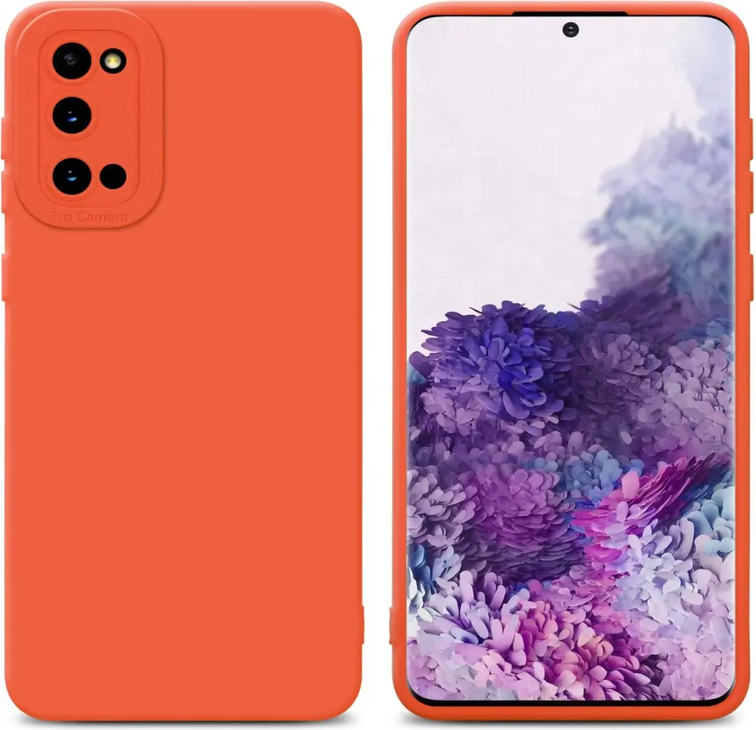 Cadorabo Hoesje geschikt voor Samsung Galaxy S20 in FLUID ORANJE