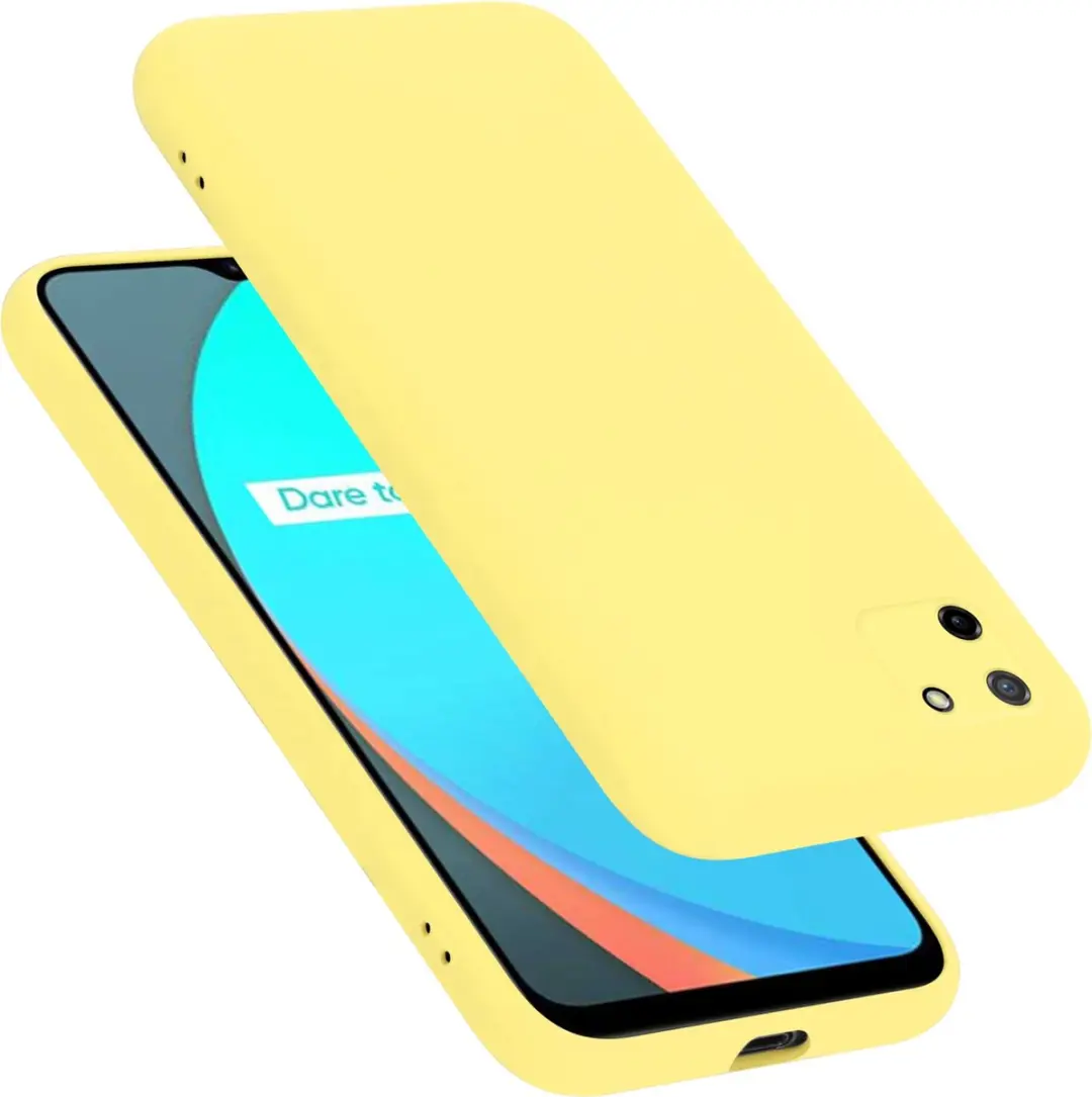 Cadorabo Hoesje geschikt voor Realme C11 2020 in LIQUID GEEL
