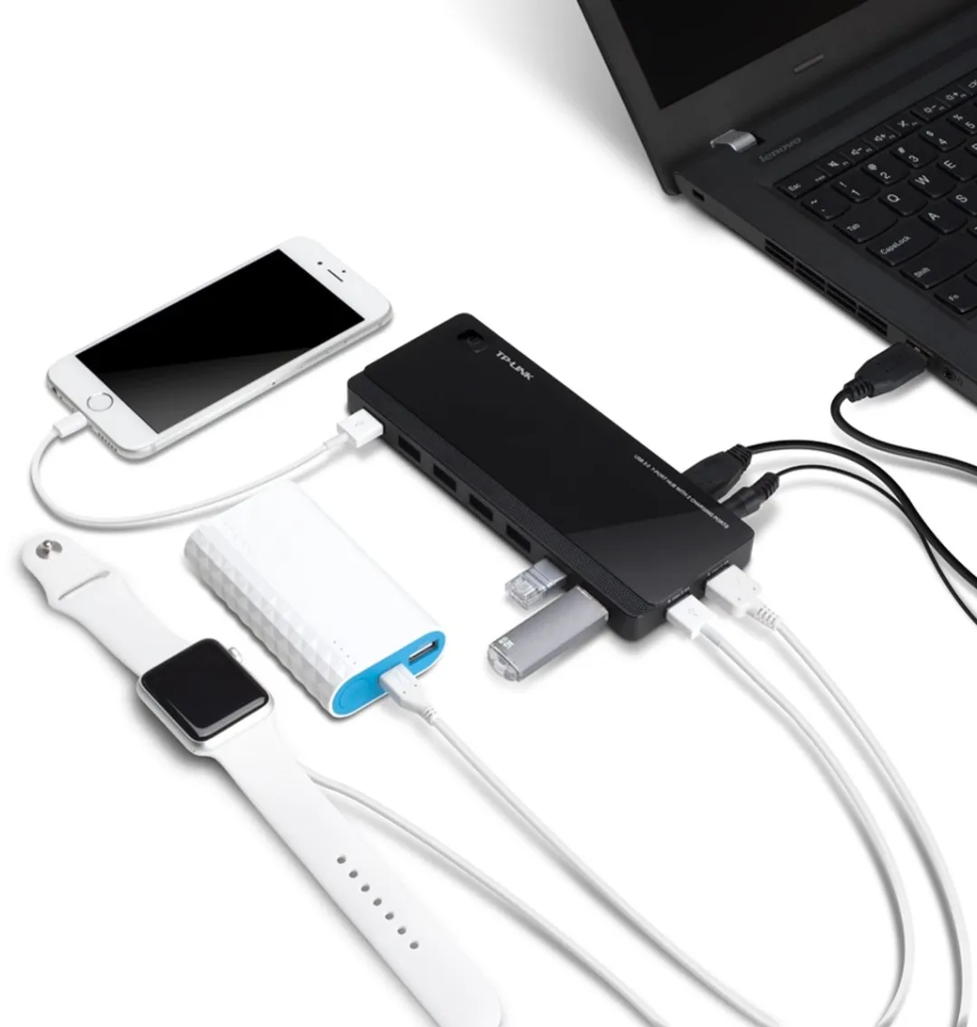 TP-Link UH720 USB 3.2 Interface Hub 7 Poorten - Zwart