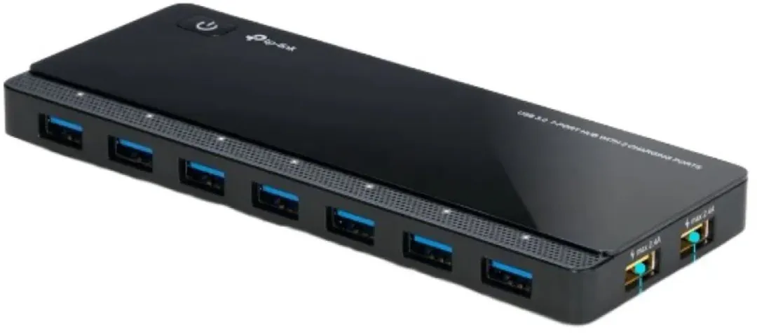 TP-Link UH720 USB 3.2 Interface Hub 7 Poorten - Zwart