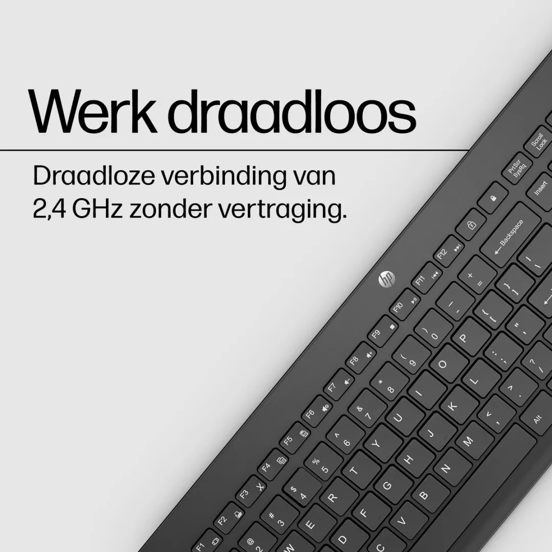 HP 230 Draadloos Toetsenbord ISO - Zwart
