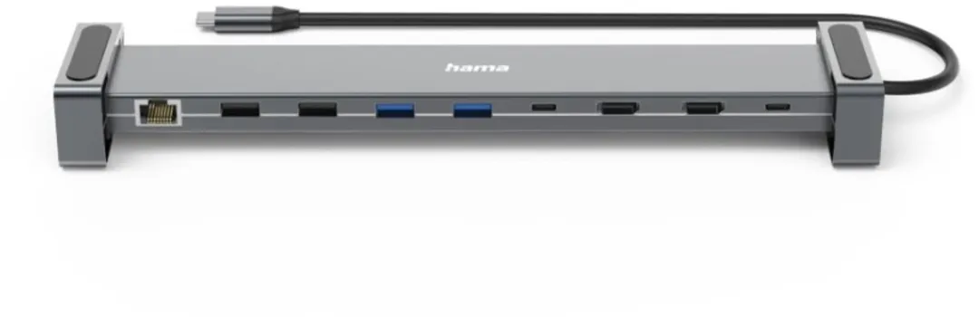 Hama Connect2Office Basic V2 USB-C Dockingstation 9 Poorten - Antraciet - afbeelding 6 van 6