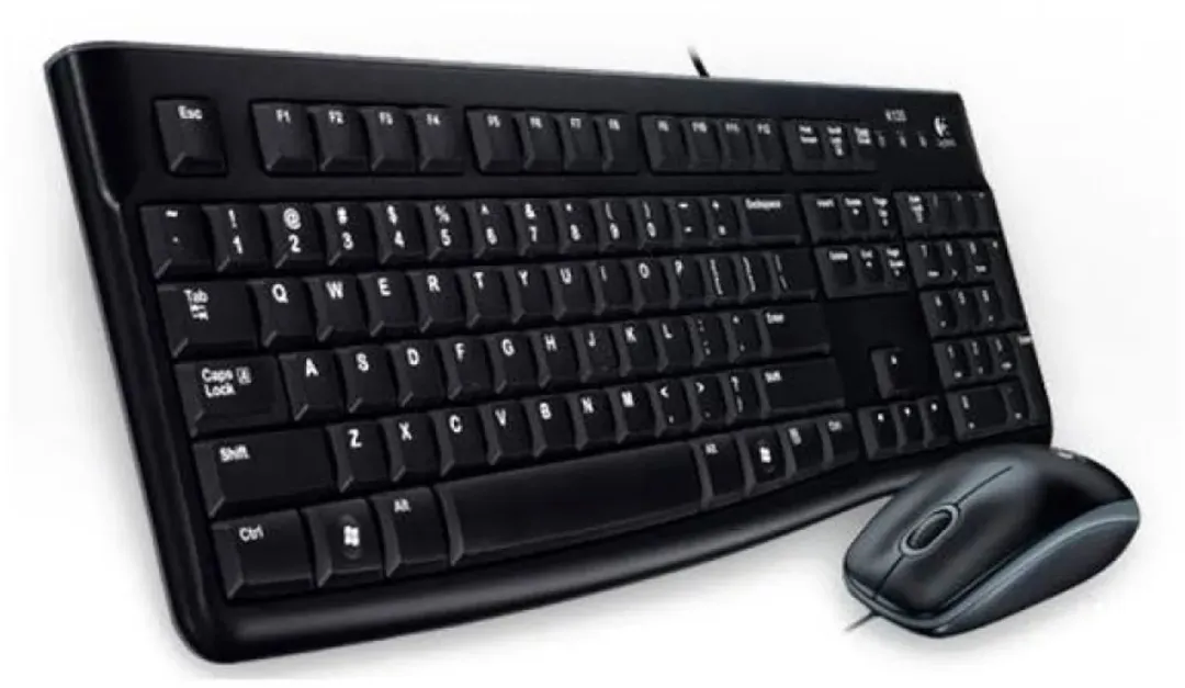 Logitech MK120 Toetsenbord & Muis - QWERTY Portugees - Zwart