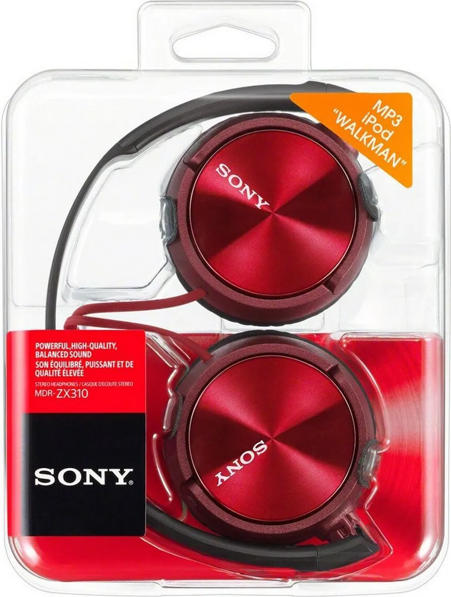 Sony MDR-ZX310AP On-Ear Koptelefoon - Rood