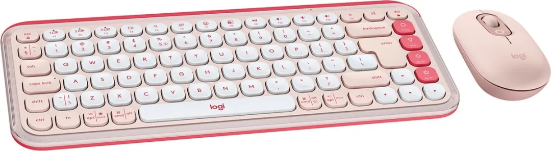 Logitech POP Icon Combo Toetsenbord & Muis - 4 Knoppen - Roze