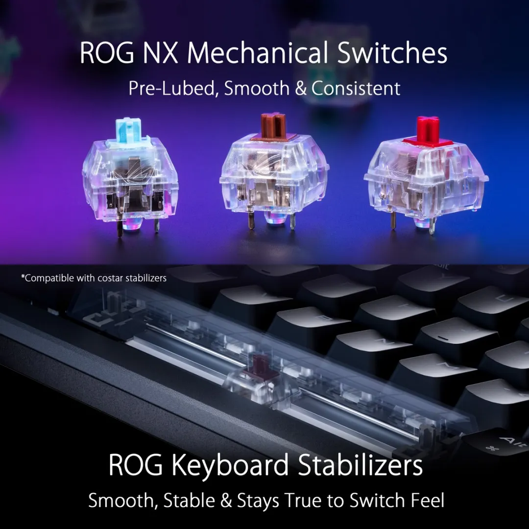 ASUS ROG Azoth Toetsenbord - TKL - Zwart