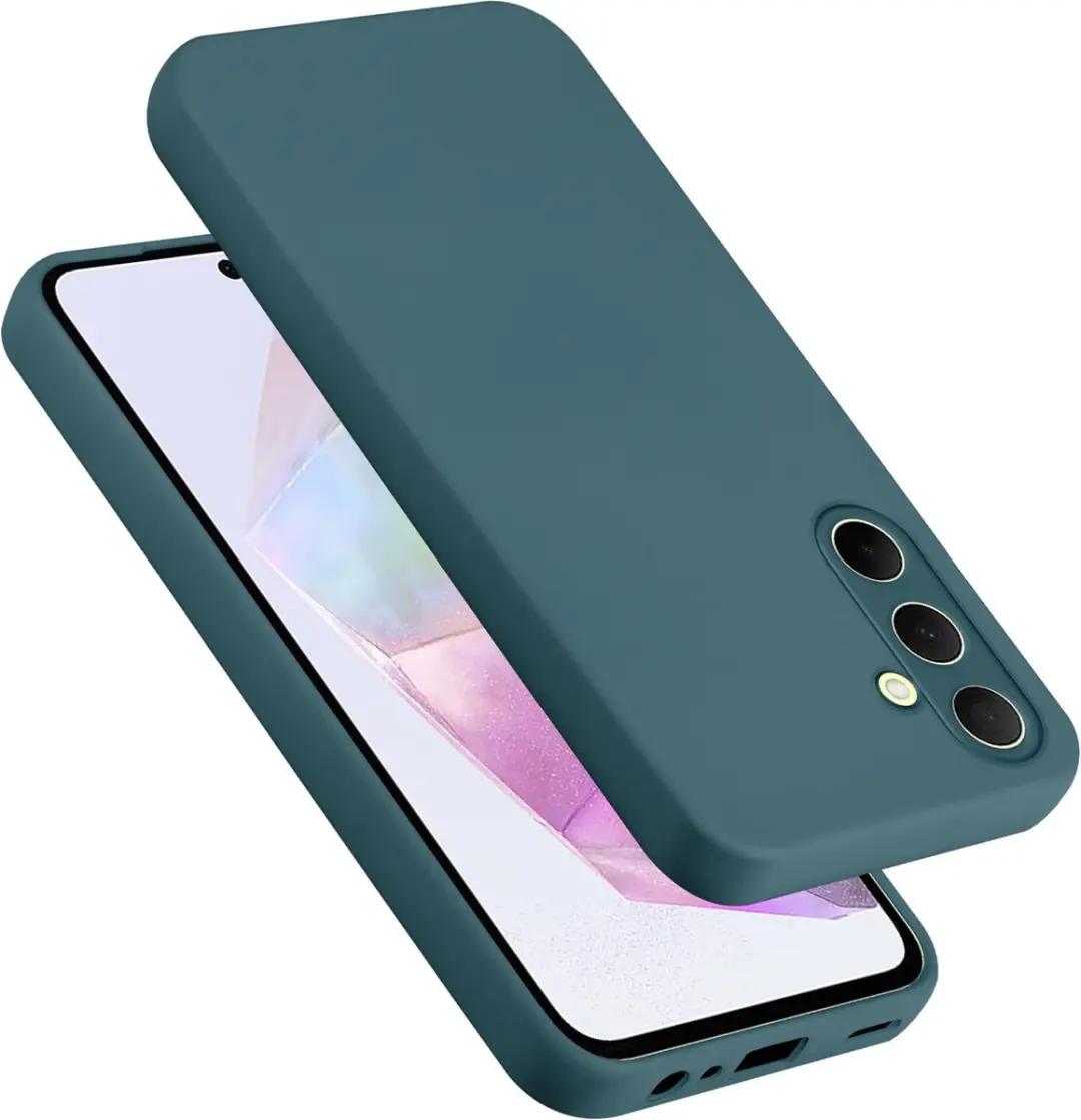 Cadorabo Hoesje geschikt voor Samsung Galaxy A35 in LIQUID GROEN - Beschermhoes gemaakt van flexibel TPU silicone Case Cover