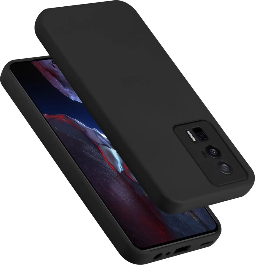 Cadorabo Hoesje geschikt voor Xiaomi Poco F5 Pro in LIQUID ZWART