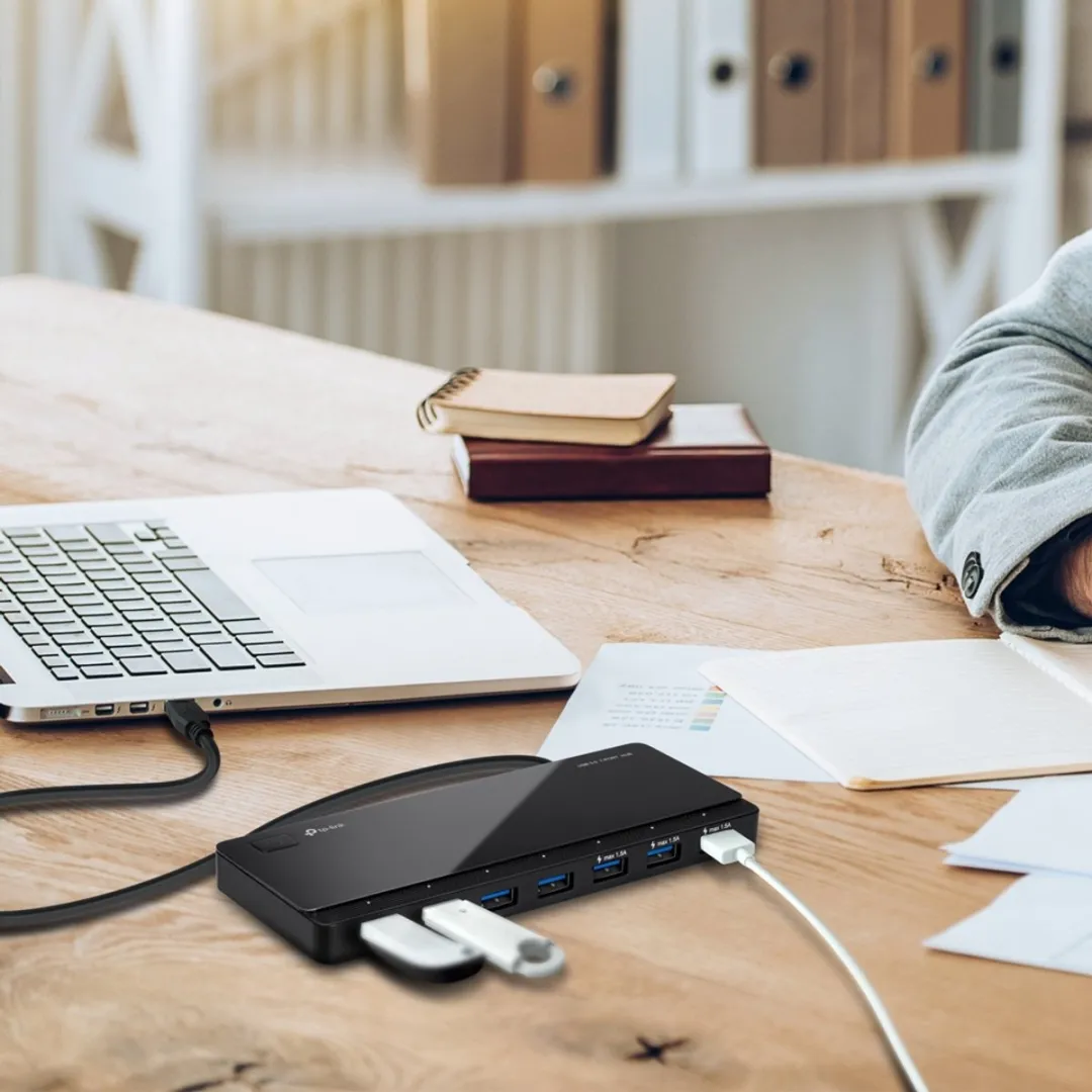 TP-Link UH700 USB 3.2 Hub 8 Poorten - Zwart - afbeelding 5 van 6