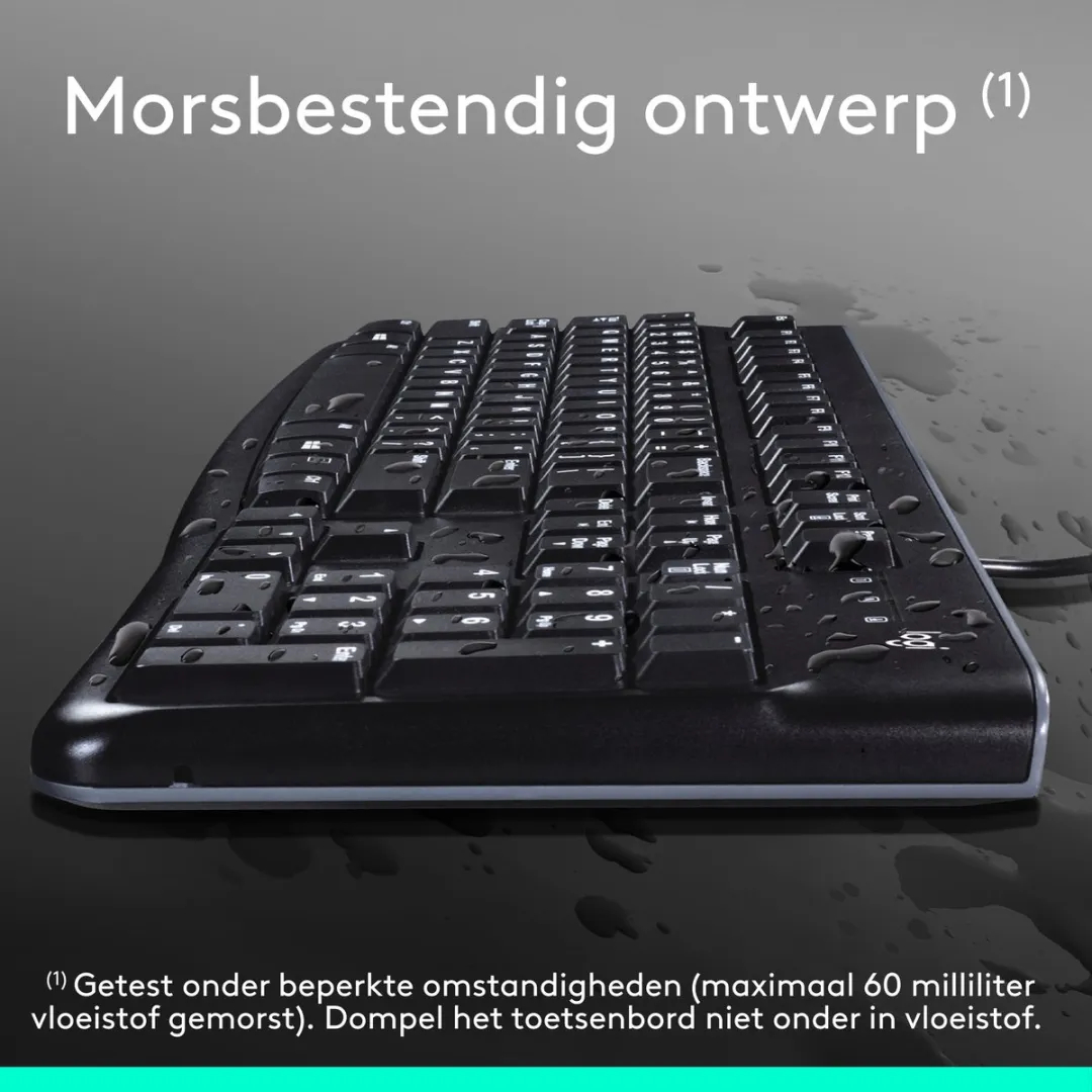 Logitech K120 Bedraad Toetsenbord ISO - Zwart