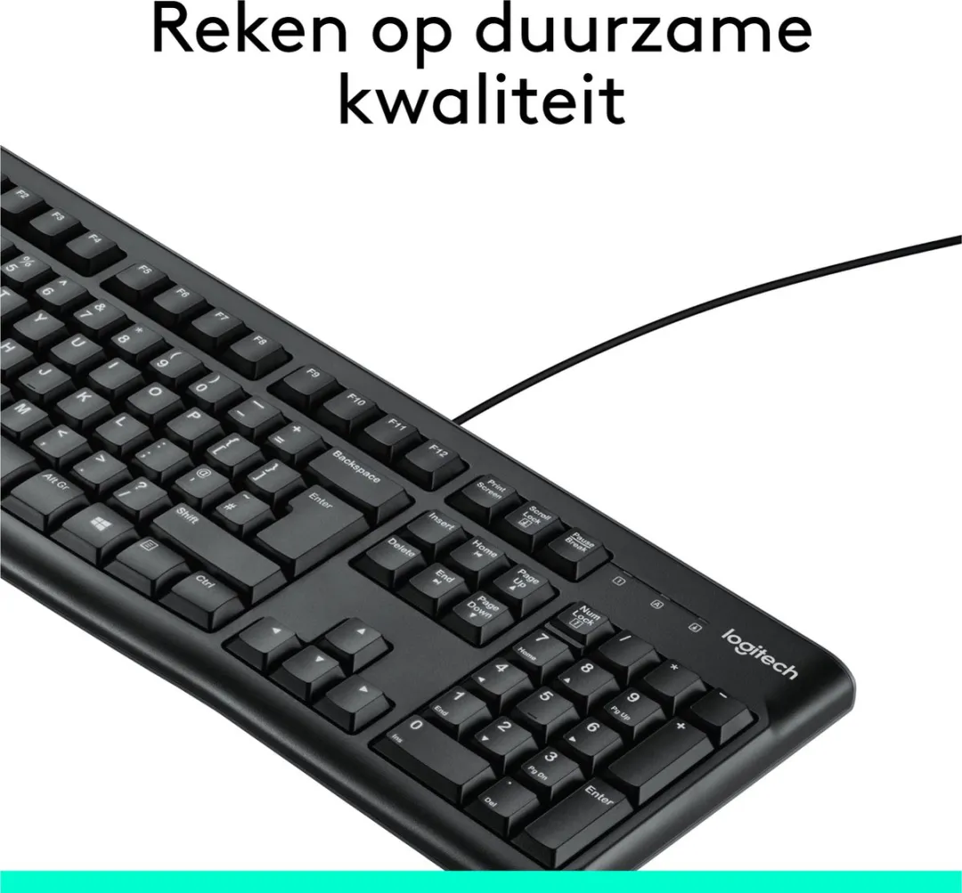 Logitech K120 Bedraad Toetsenbord ISO - Zwart