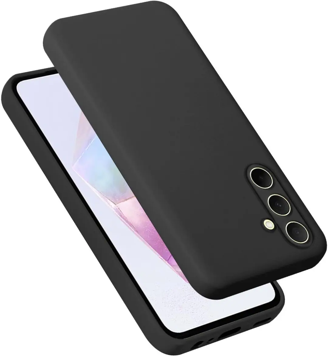 Cadorabo Hoesje geschikt voor Samsung Galaxy M35 in LIQUID ZWART