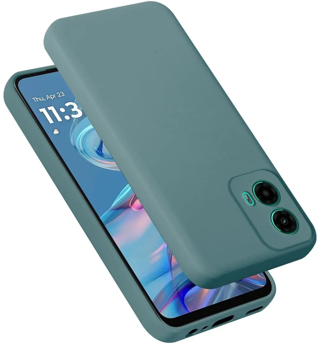 Cadorabo Hoesje geschikt voor Motorola Moto G45 in LIQUID GROEN