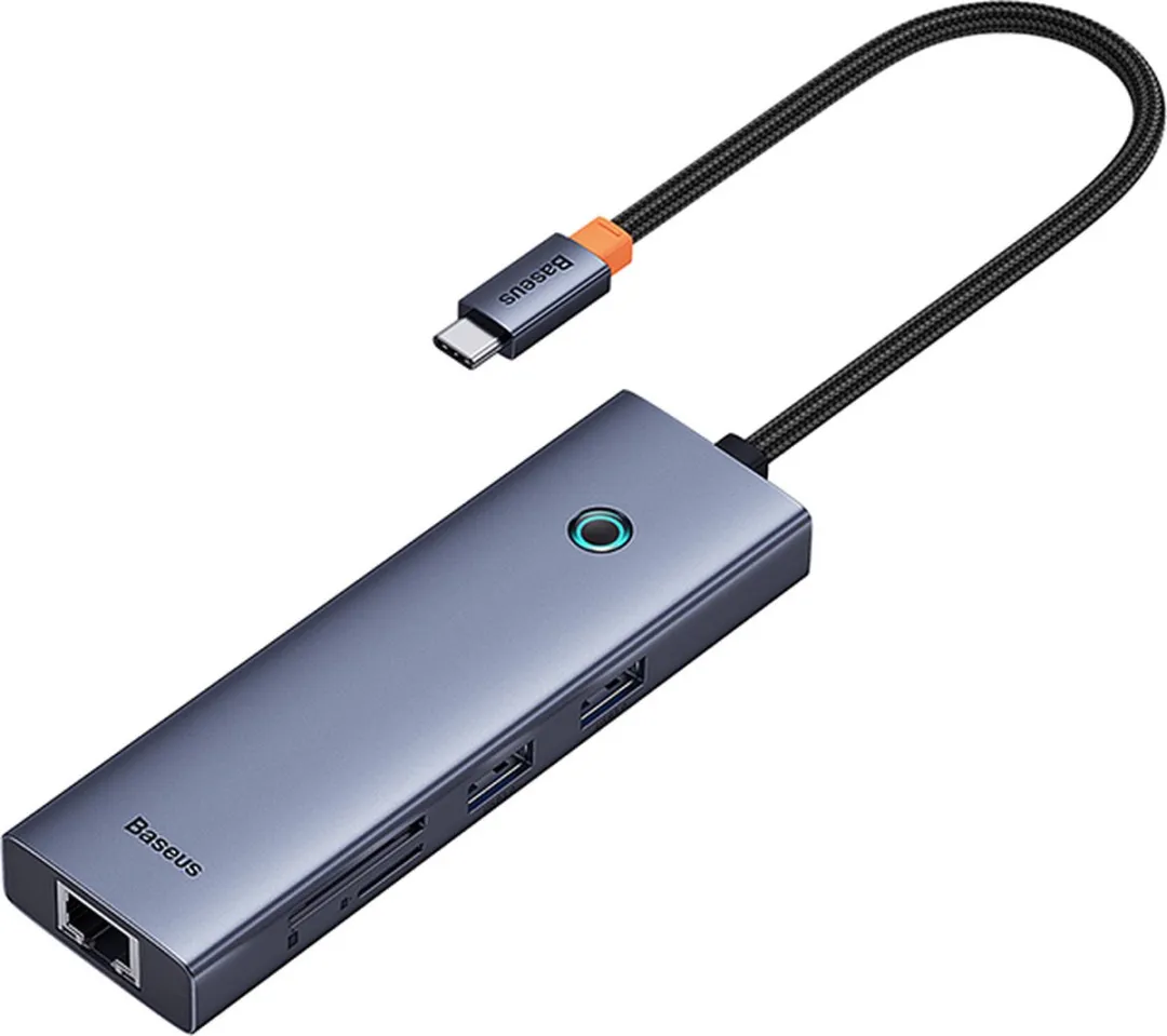 Baseus ULTRAJOY 7-in-1 USB Hub - Grijs - afbeelding 6 van 6
