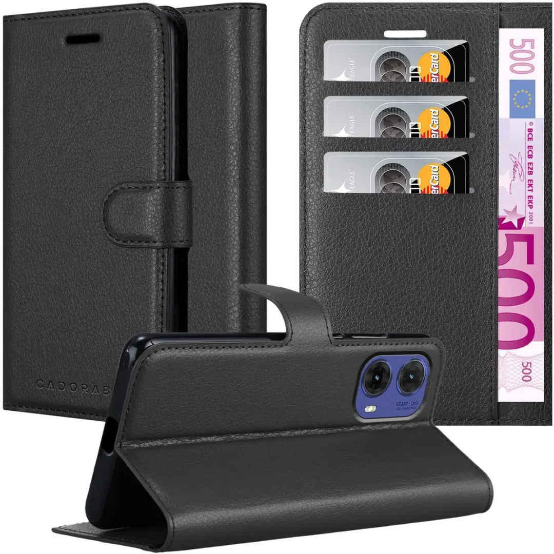 Cadorabo Hoesje geschikt voor Motorola MOTO G85 in PHANTOM ZWART