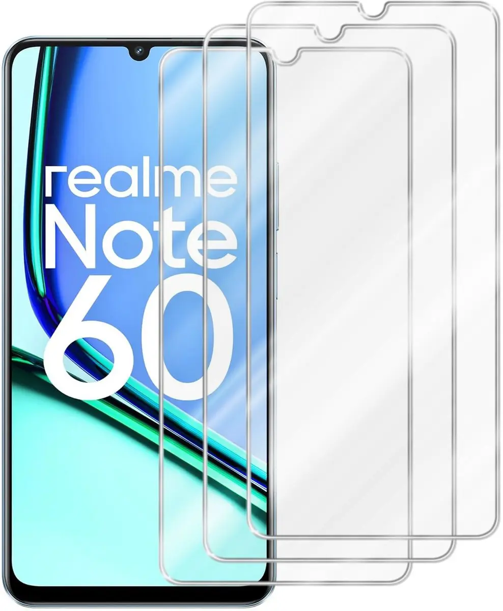 Cadorabo 3x Screenprotector geschikt voor Realme Note 60