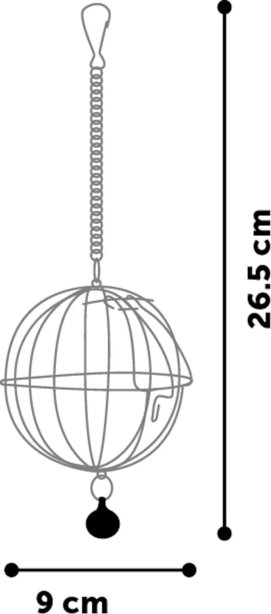 Flamingo Knaagdiervoerbak Groentekorf 9cm - Zilver
