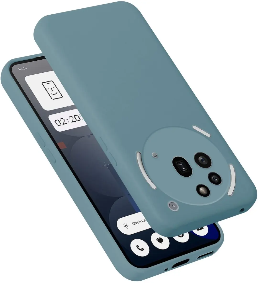 Cadorabo Hoesje geschikt voor Nothing Phone 3a Pro Case in Liquid Groen Bescherm