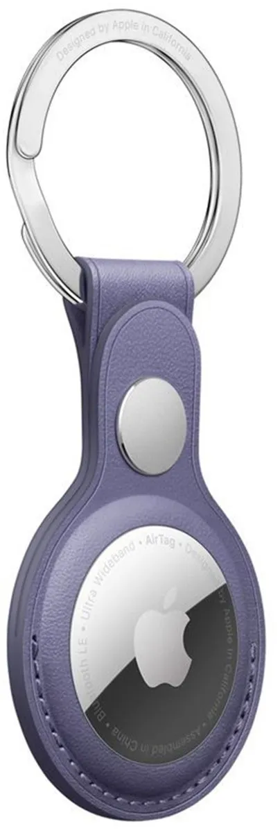 Apple Leather Key Ring voor AirTag - Paars