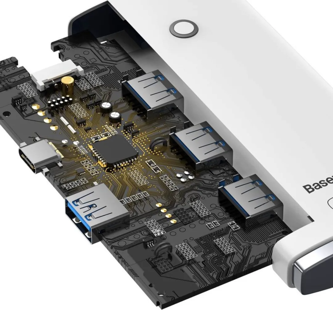 Baseus Lite Series BAS000218 USB-C Hub 4x USB 3.0 - Wit