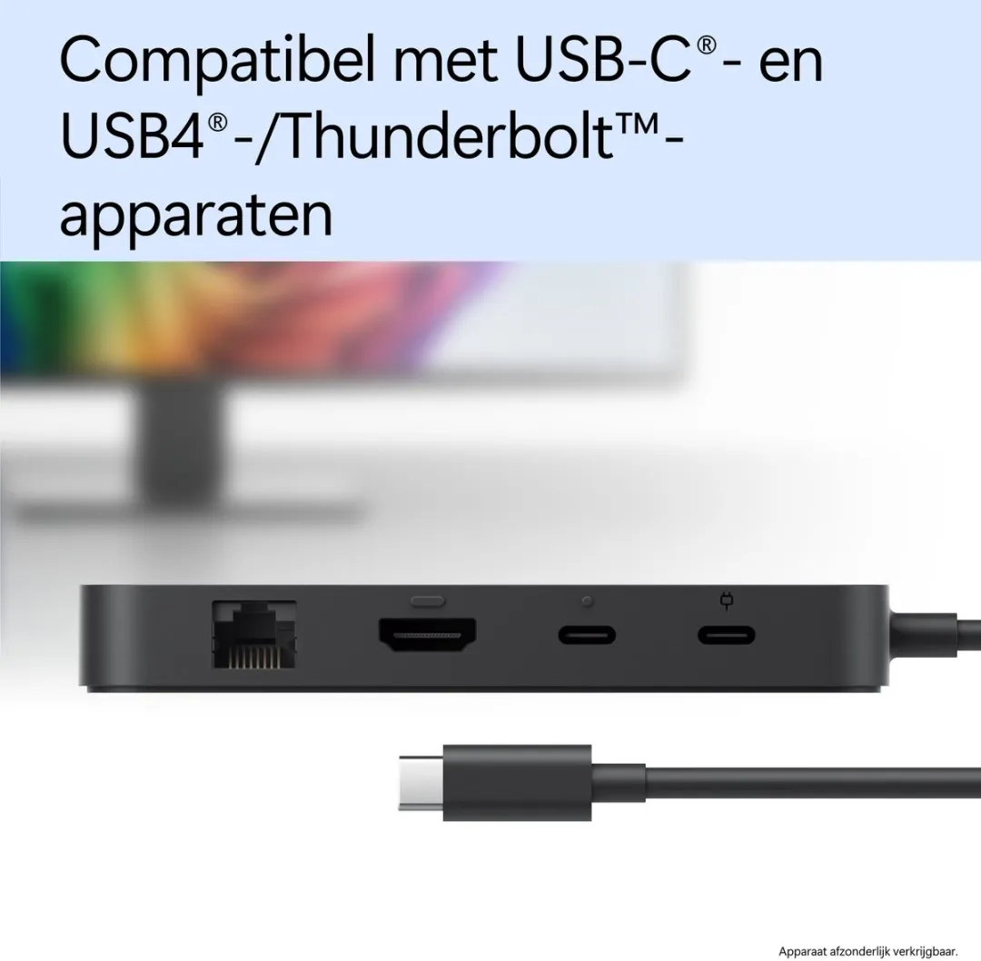 Microsoft Surface USB4 Dock EP2-19987 - 40Gbps - 65W - Zwart
