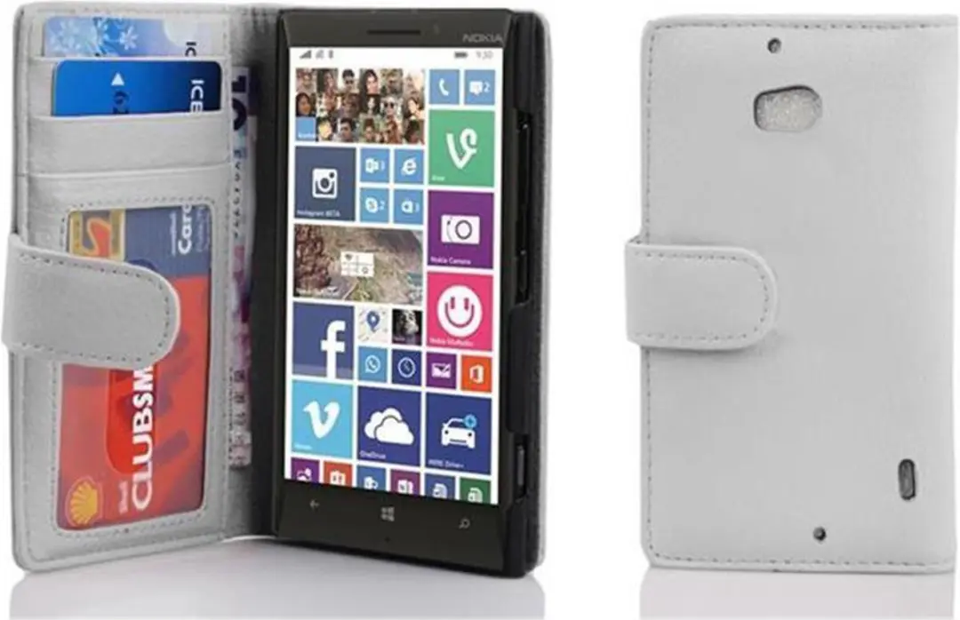 Cadorabo Hoesje geschikt voor Nokia Lumia 929 / 930 in MAGNESIUM WIT