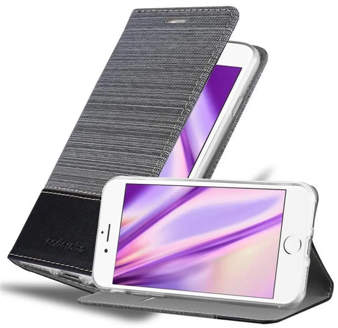 Cadorabo Hoesje geschikt voor Apple iPhone 6 / 6S in GRIJS ZWART