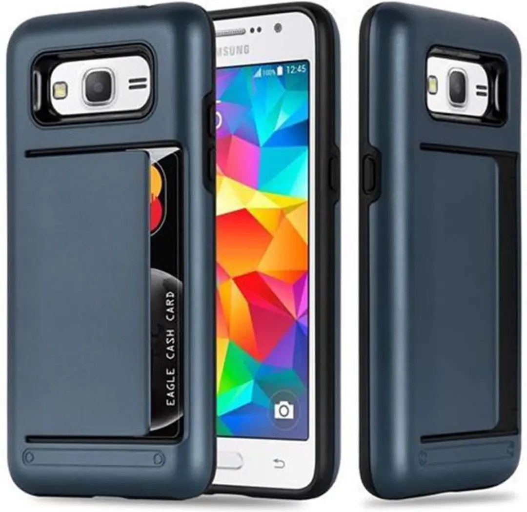 Cadorabo Hoesje geschikt voor Samsung Galaxy GRAND PRIME in PANTSER DONKER BLAUW