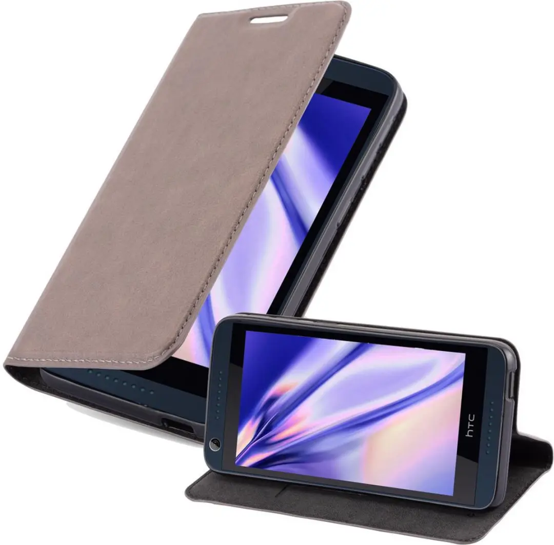 Cadorabo Hoesje geschikt voor HTC Desire 626G in KOFFIE BRUIN - Beschermhoes met magnetische sluiting, standfunctie en kaartvakje Book Case Cover Etui