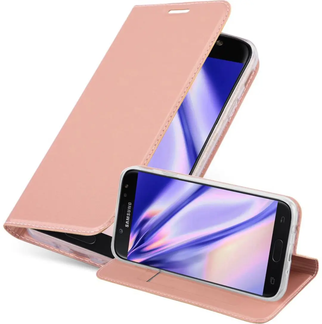 Cadorabo Hoesje geschikt voor Samsung Galaxy J7 2017 in CLASSY ROSE GOUD