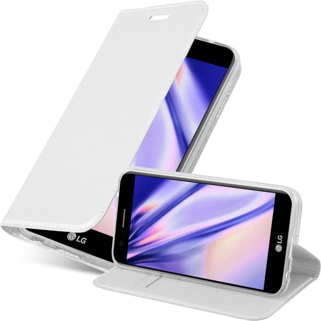 Cadorabo Hoesje geschikt voor LG K10 2017 in CLASSY ZILVER