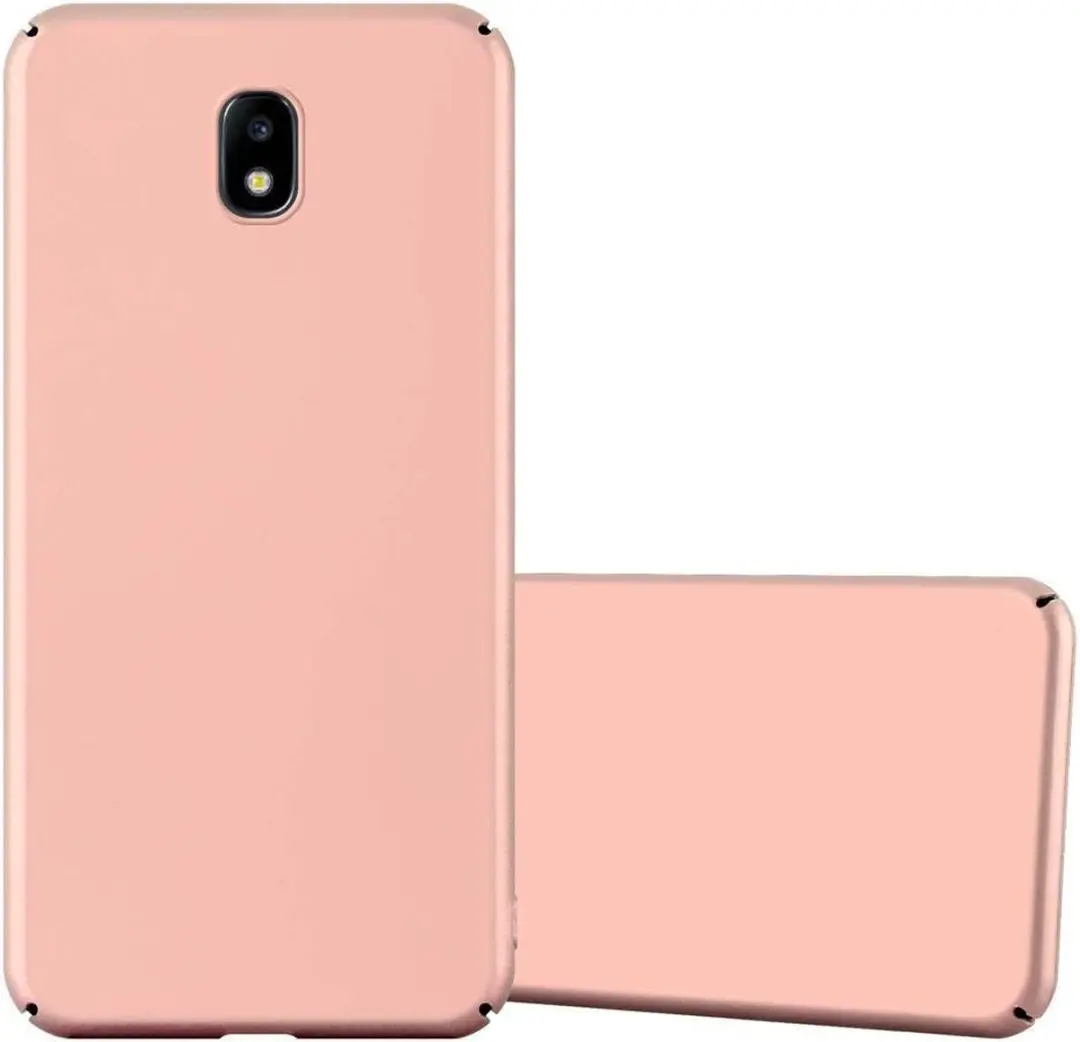 Cadorabo Hoesje geschikt voor Samsung Galaxy J7 2017 in METAAL ROSE GOUD