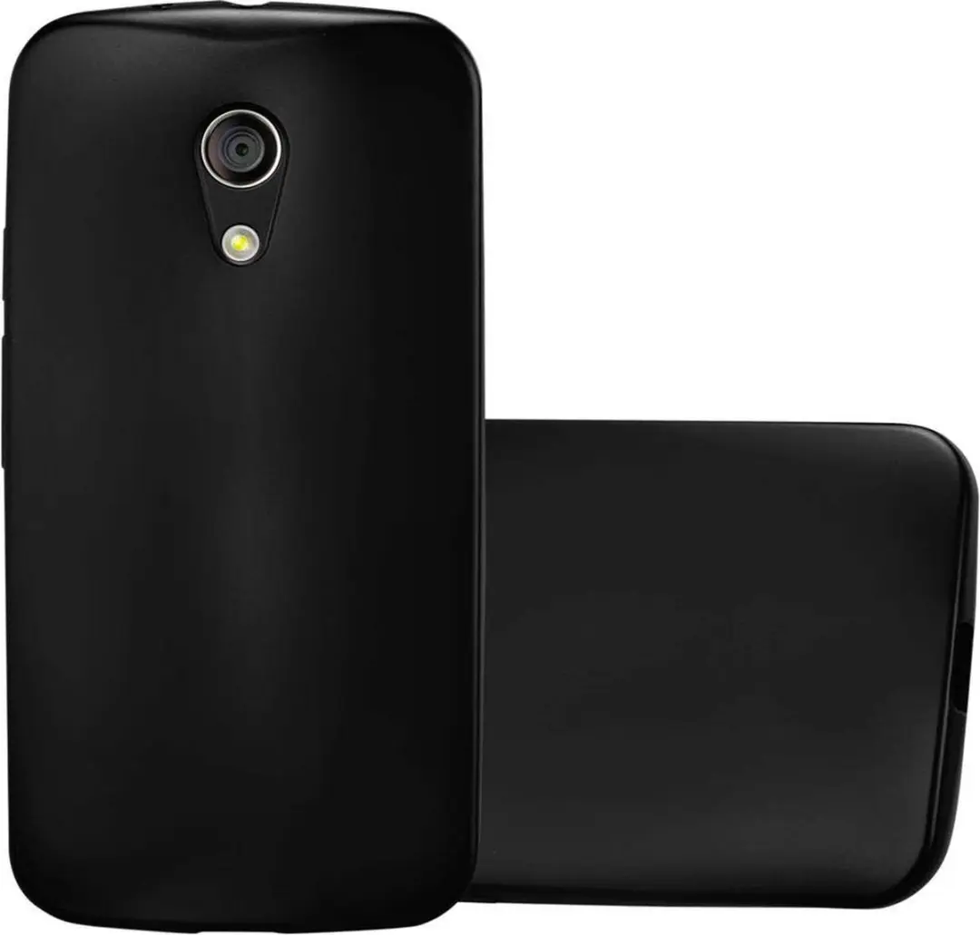 Cadorabo Hoesje geschikt voor Motorola MOTO G2 in METALLIC ZWART