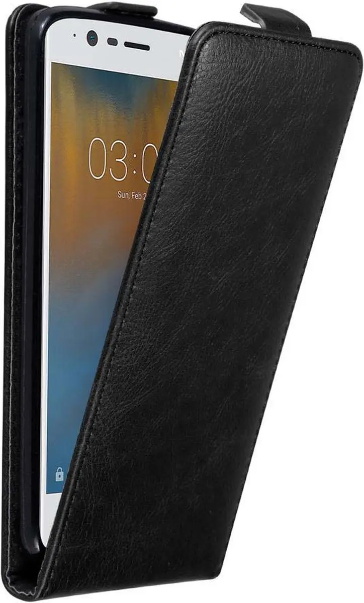 Cadorabo Hoesje geschikt voor Nokia 3 2017 in ZWARTE NACHT