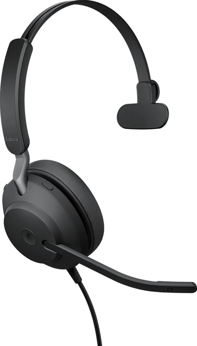 Jabra Evolve2 40 MS Mono USB-A Headset - Zwart