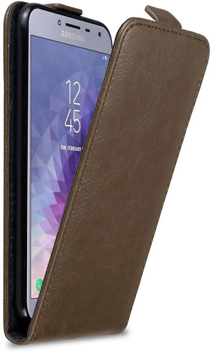 Cadorabo Hoesje geschikt voor Samsung Galaxy J4 2018 in KOFFIE BRUIN