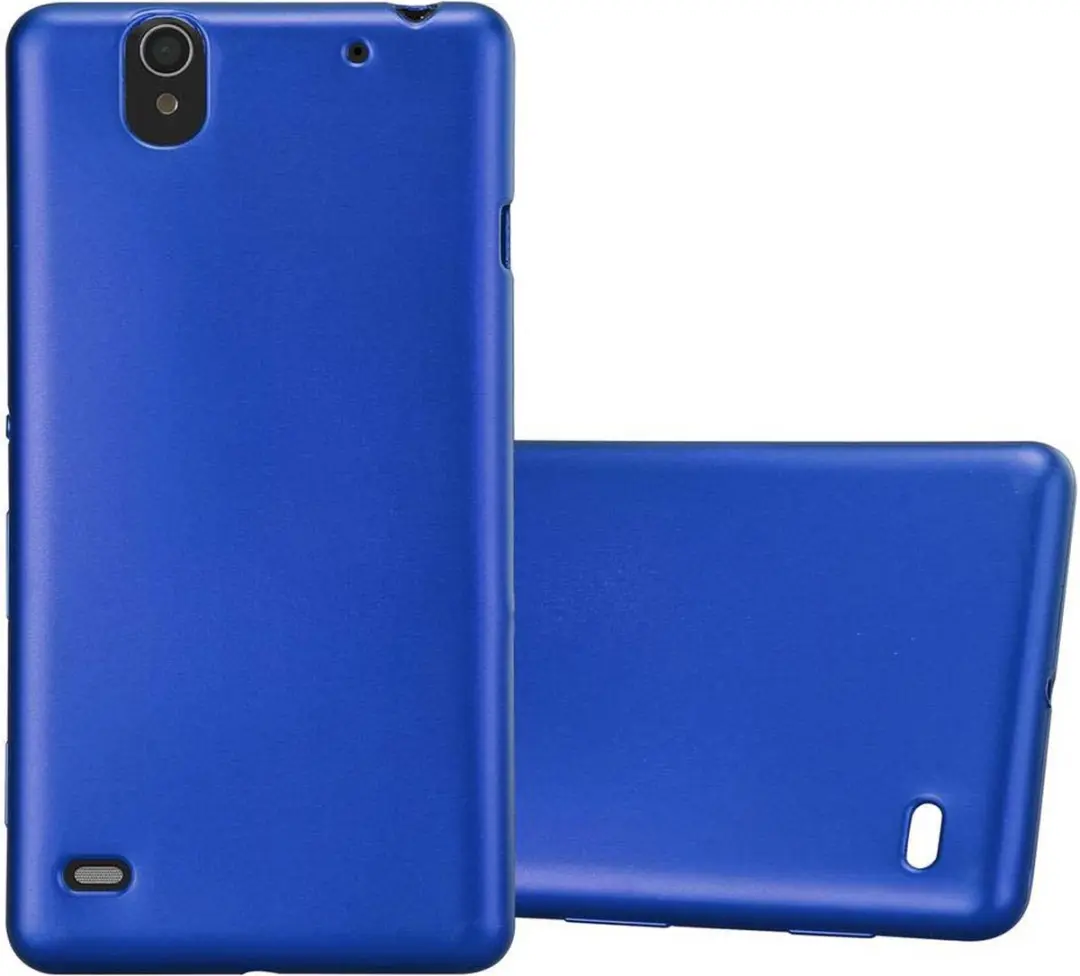 Cadorabo Hoesje geschikt voor Sony Xperia C4 in METAAL BLAUW